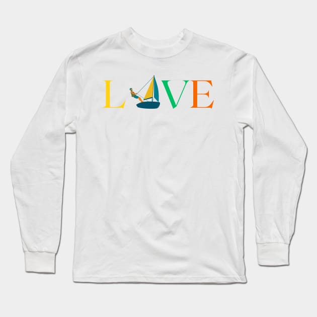 Love Sailing Boat Long Sleeve T-Shirt by TimelessonTeepublic